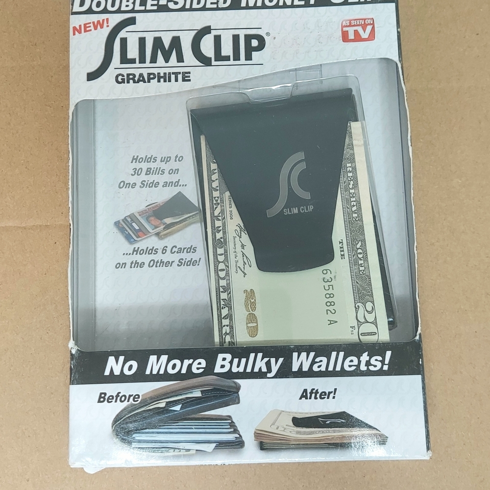 As Seen On TV Graphite Money Slim Clip - Black